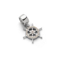 "Dur AnhäNger Bead Charm F260 „Steuerrad\" Silber Strandsand 15 Mm"