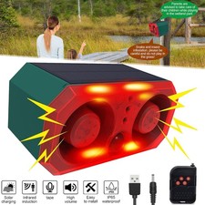 Solar Infrarot Motion Sensor Alarm Hundegebell Blitzlicht Alarm für Hause 139dB