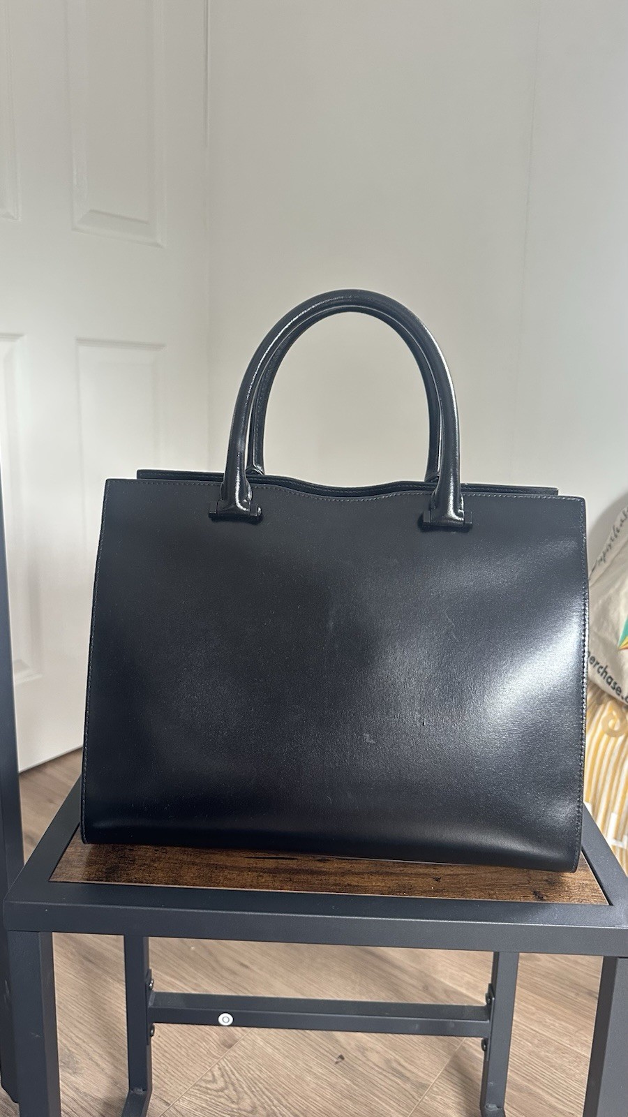 Borsa Saint Laurent nera uptown in pelle