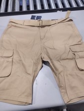 BLU ROCK CARGO SHORTS WITH BELT COLOR KHAKI SIZE MEN 40 - SIZE: MEN 40 - KHAKI