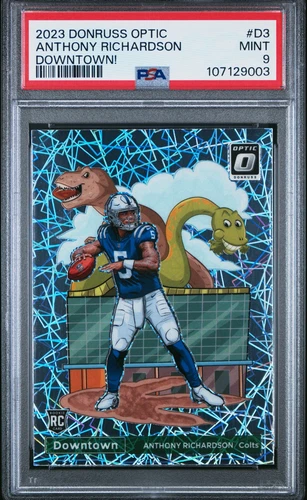 2023 Panini Donruss Optic Downtown! Anthony Richardson #D3 PSA 9