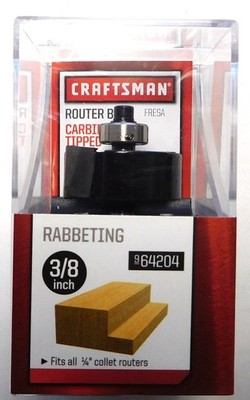 Craftsman 64204 3/8'' Rabbeting Router Bit 1/4'' Shank