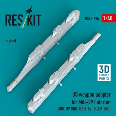 ResKit RS48-0605 - 1:48 US weapon adapter for MiG-29 Fulcrum (2 pcs) (GBU-39 SDB