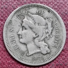 1873 Three Cent Piece Nickel 3c Circulated #96839