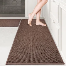 Machine Washable Kitchen Rug Set [2 PCS] (24" x 36"+ 24" x 60"), Non-Slip/Ski...