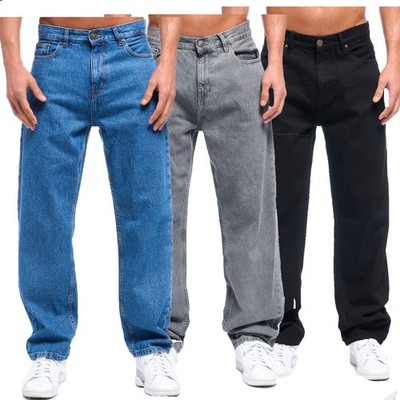 Herren Jeans Hose Baggy Stretch Denim BLAU Jeanshose Regular Fit Übergröße