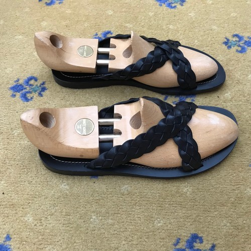 Gucci Leather Sandals Shoes Black Plaited Strap Decorative Mens UK 9 US 10 EU 43 - Picture 6 of 8