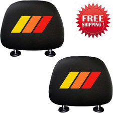 2pk Universal Car Seat Headrest Covers For Toyota Tacoma Tundra Trd Rav4 Highlan