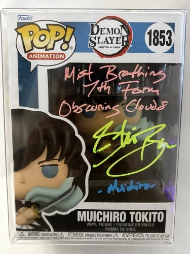 Demon Slayer Muichiro Tokito Signed Griffin Burns Authenticated Pop Figure