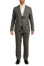 Hugo Boss Men's "Reymond/Wenten" Extra Slim Fit Gray 100 Wool Suit US 42R IT 52R