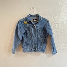 Bart Simpson Vintage Stickshift Denim Jean Jacket Youth don  t have a cow man