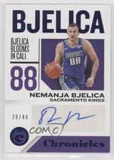 2018-19 Panini Chronicles Signatures Blue 28/49 Nemanja Bjelica #CS-NB Auto 00hy