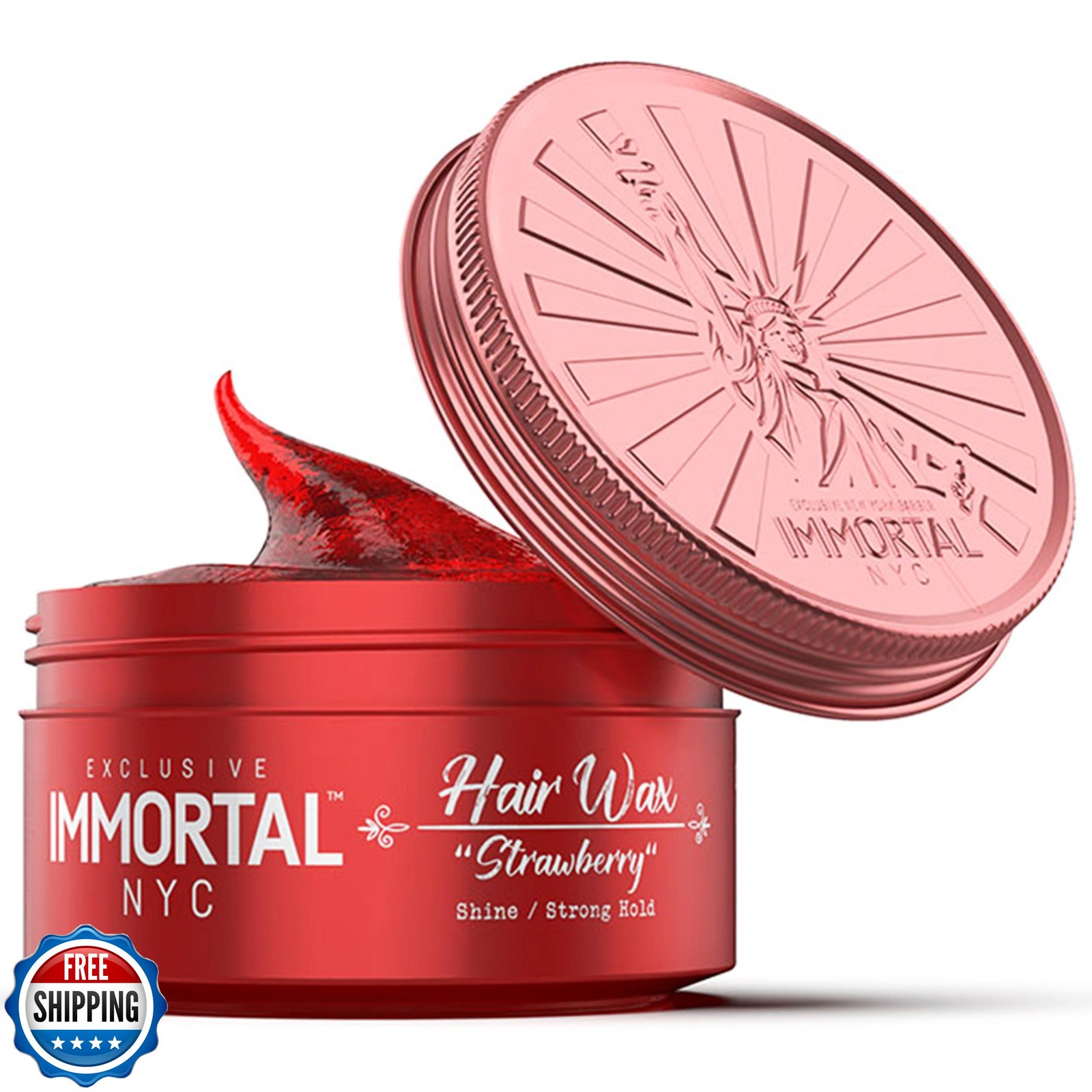 Immortal NYC Strawberry Hair Wax - 8 out of 9 Holding Ability, Max Shine - Al