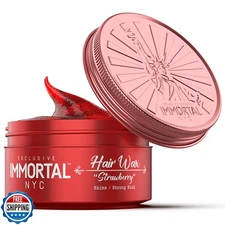 Immortal NYC Strawberry Hair Wax - 8 out of 9 Holding Ability, Max Shine - Al