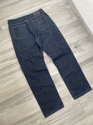 Vintage Yves Saint Laurent Y Logo Straight Denim Jeans Pants Size 34/32 - Picture 3 of 18