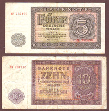 Germany  Democratic  Republic  5+10 Deutsche Mark 1955