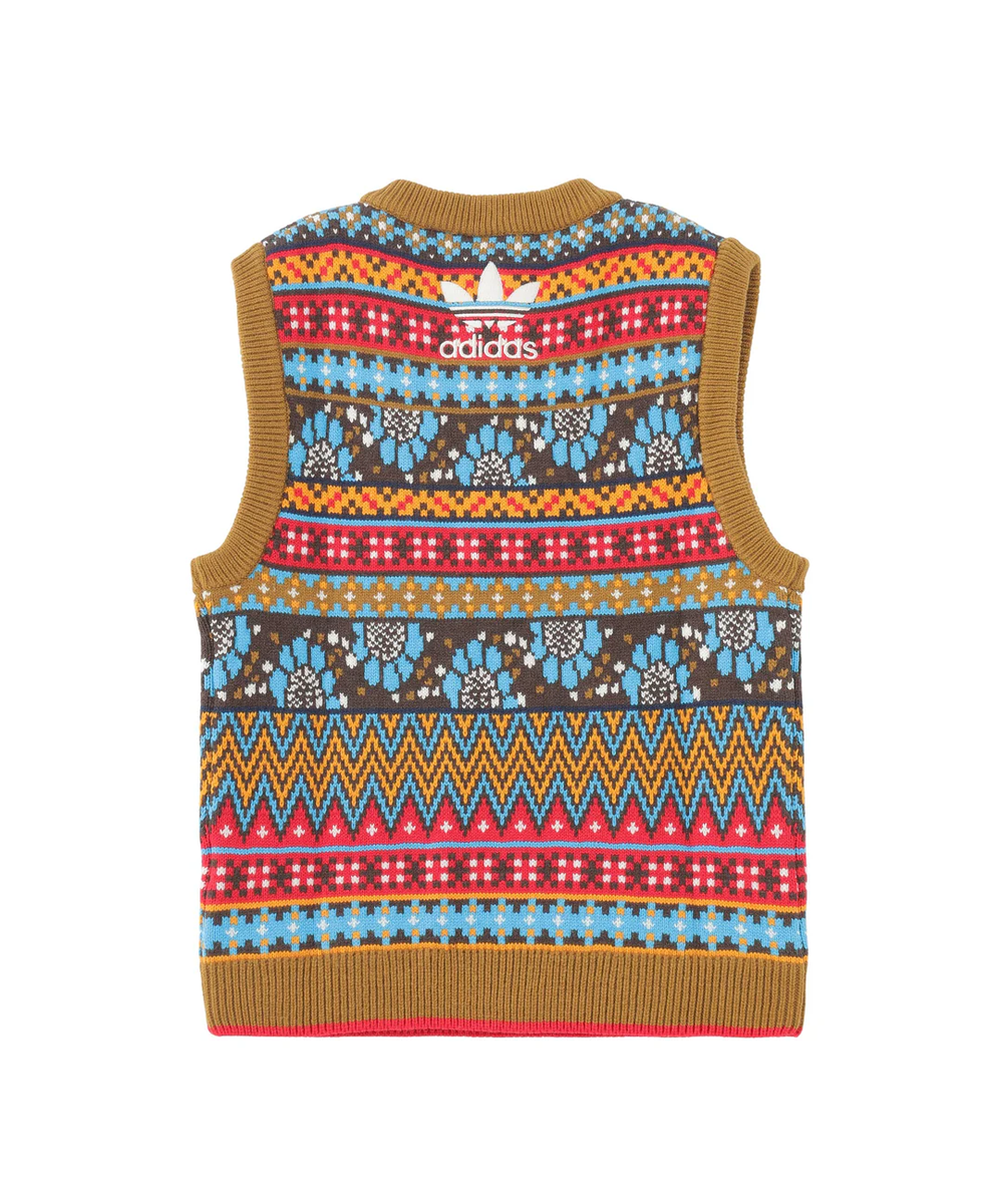 adidas Wales Bonner Knit Vest V Neck Sweater Monogram Classic