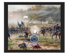 ANTETAM BATTLE IRON BRIGADE THULSTRUP CHROMOLITHOGRAPH 1862 8X10 FRAMED PHOTO