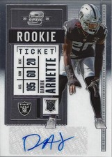 2020 Panini Contenders Optic #152 Damon Arnette RC Auto - FB