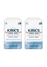 Kirk's Original Fresh Scent Gentle Castile Soap Simple, Gentle, Clean Pack of 2