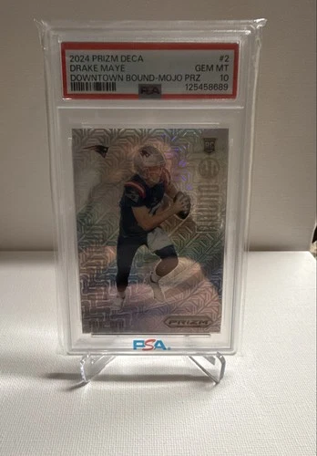 2024 Panini Prizm Deca - Downtown Bound Drake Maye #2 Mojo Prizm /30 (RC)