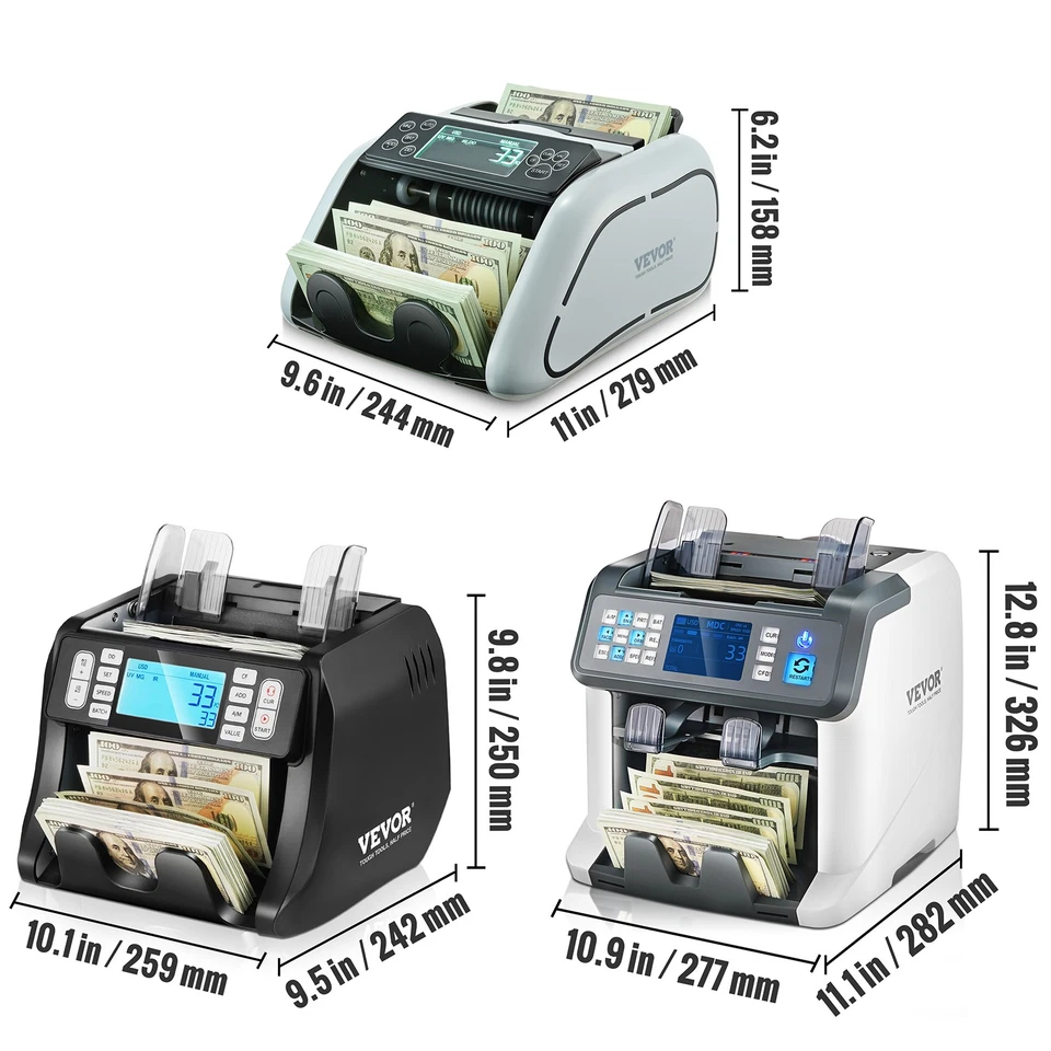 货币计数器机账单计数器带 UV MG IR DD 假冒检测 — 第 2/2 张图片
