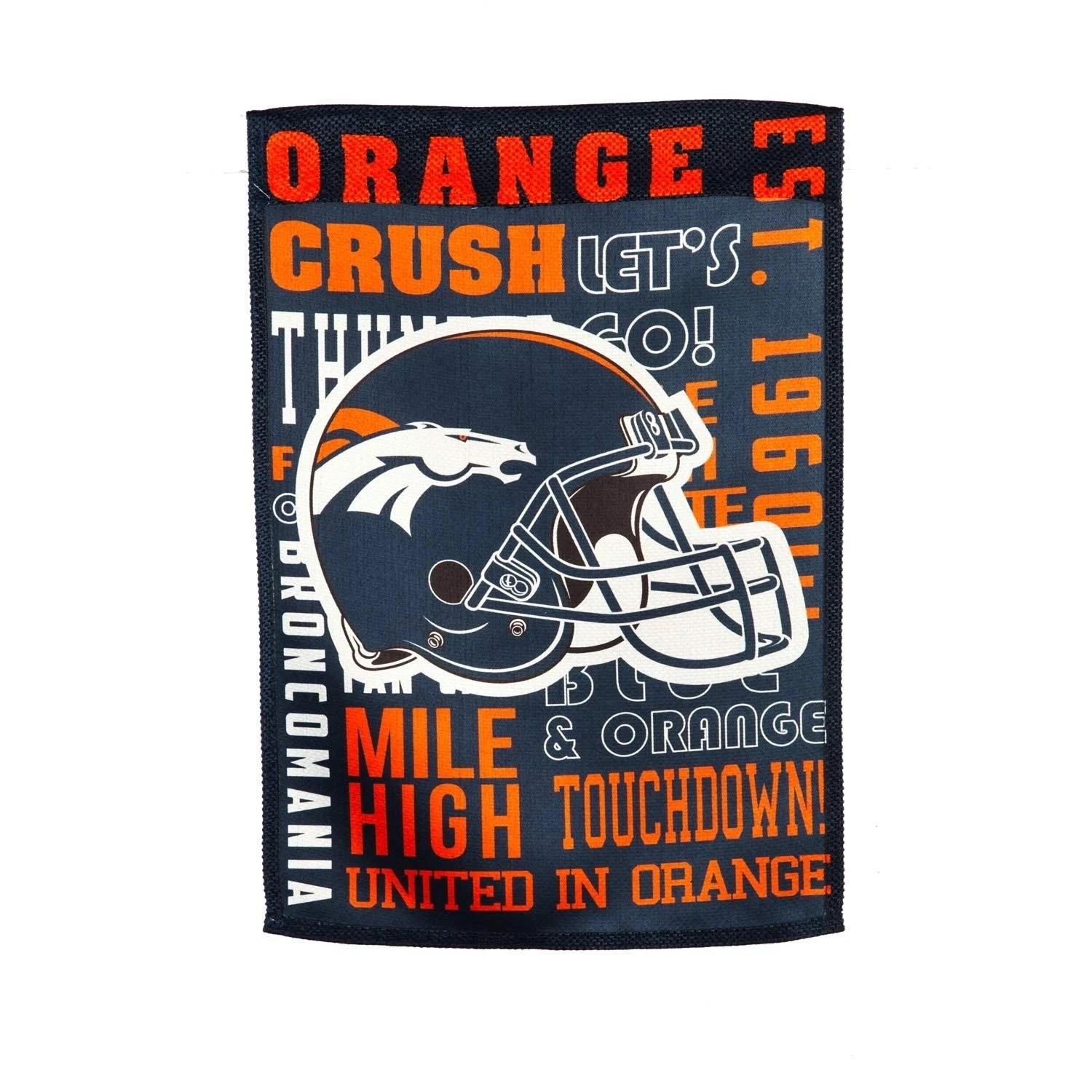 Denver Broncos Premium Double Sided Garden Flag Banner, Fan Rules Design,...