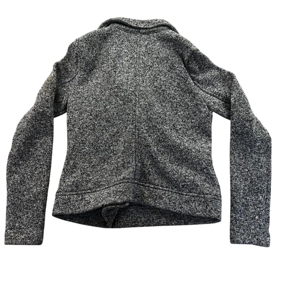 Chaqueta de Moto Banana Republic para Mujer XS Gris Tejida Texturizada Cremallera Clásica Preppy Foto 2 de 4