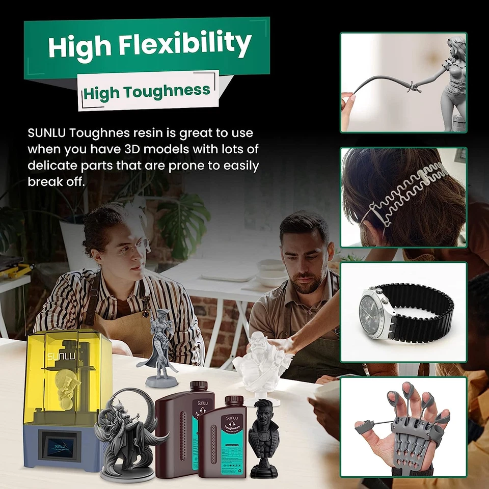 SUNLU ABS-como/estándar/14K/lavable con agua/lavado con agua-ABS/PA-como resina 1 kg - Imagen 3 de 4