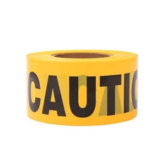 Yellow CAUTION Barricade Tape Roll 3 inch x 1000 feet Non-Adhesive Ribbon