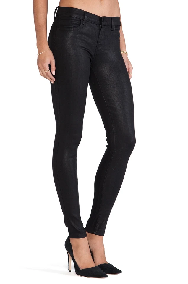 Новый J совершенно черный с покрытием из искусственной кожи узкие Jegging брюки джинсы бесстрашный черный - Изображение 2 из 3