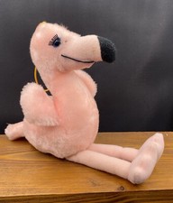 Russ VINTAGE PINK LAVERNE THE FLAMINGO BIRD 8" Plush STUFFED ANIMAL Toy