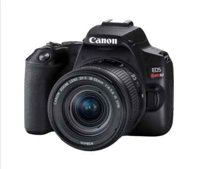 Canon EOS Rebel SL3 24.1MP DSLR - Black Kit with EF-S 18-55mm f/4-5.6 Lens