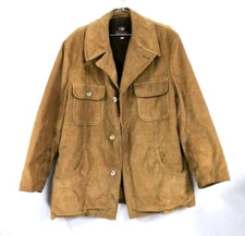 Vtg Richman Brothers Coat Corduroy lined Jacket mens 44 Large 1970s Hippy