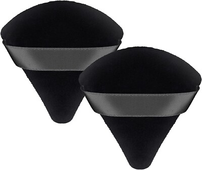 2 Stck. Samt Dreieck Pulver Puff Schwamm Mixer Make-up Schwamm weich UK Verkäufer