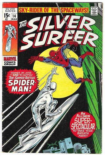 SILVER SURFER #14 Fine+ 6.5 Early Spider-Man X-Over! - Picture 1 of 2