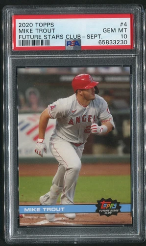 2020 Topps Future Stars Club Mike Trout #4 Angels PSA 10