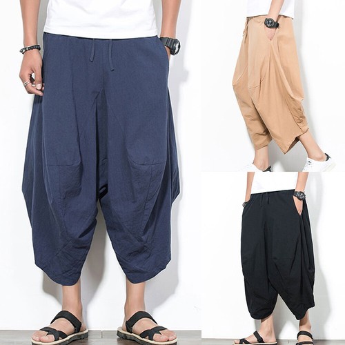 Loose Men Harem Pants Baggy Trousers 