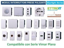 SERIE VIMAR PLANA COMPATIBILE FRUTTI PRESA SCHUKO PULSANTE INTERRUTTORE USB TV