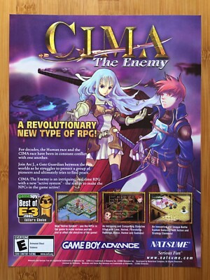 CIMA: The Enemy GBA 2003 Print Ad/Poster Official RPG Video Game Promo Art Rare