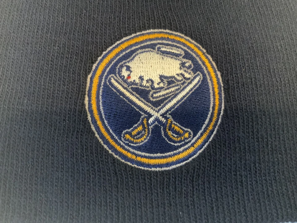 Buffalo Sabres NHL Winter Sock Hat Hockey Yupoong Team Apperal Navy Blue NWT - Image 2 of 3