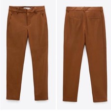 COPY - Zara brown faux leather pants 6