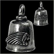 Pewter Motorcycle Gremlin Bell Indian Chief Made in the USA