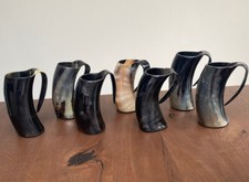 500ml Approx Polished Horn Beer Mug Tankard Viking Medieval Reenactment Costume