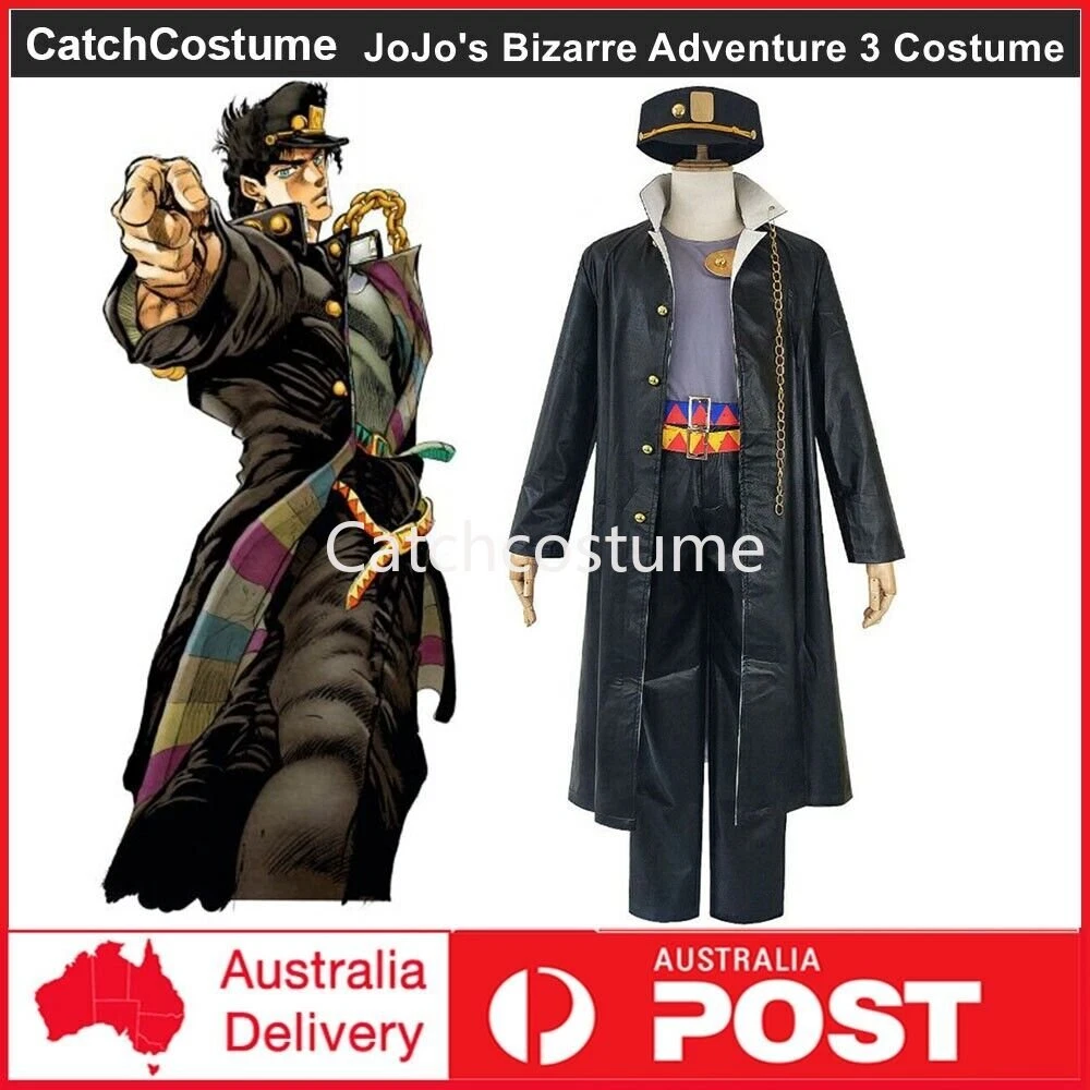 Em promoção! Jojo's Bizarre Adventure Cosplay Kujo Jotaro Traje De