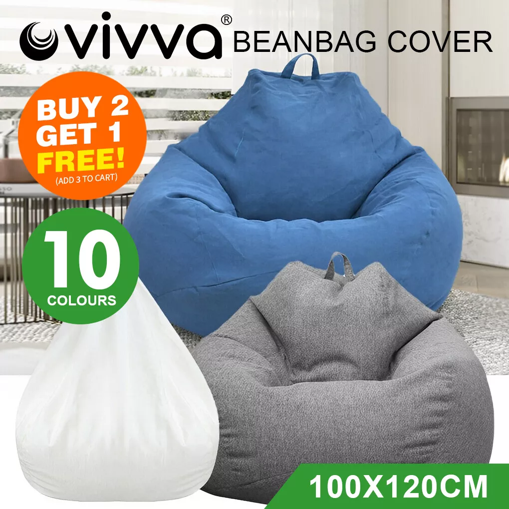 Extra Large Bean Bag Chairs Sofa Cover Indoor Lazy Lounger For