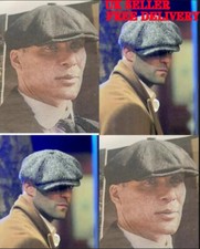 Baker Boy Hat Cap Peaky Blinders Newsboy Herringbone Flat Cap 54cm - 60cm