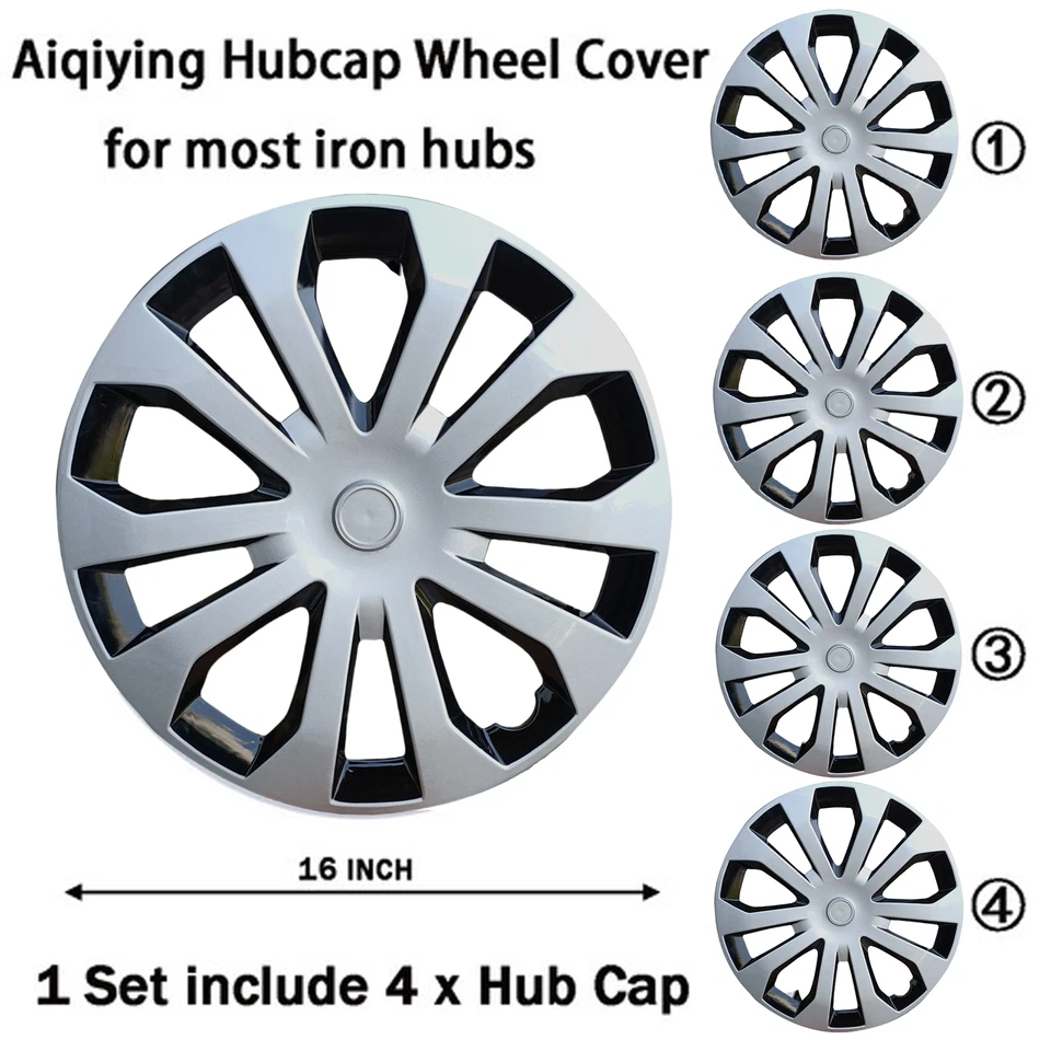 4 шт 16-дюймовых защелкивающихся колпаков ступицы колеса с полным ободом подходят для Honda Odyssey 2004-2021 - Изображение 2 из 4