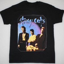 Vintage Stray Cats Blood Drive Short Sleeve Black All Size T Shirt AC831