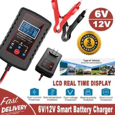Smart Automatic Battery Charger 6/12V 2A Maintainer Motorcycle Car Trickle Float